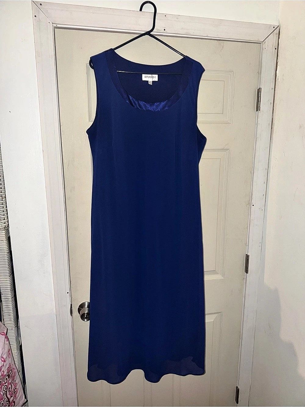 Studio I Blue Maxi Dress Size 22W Like New